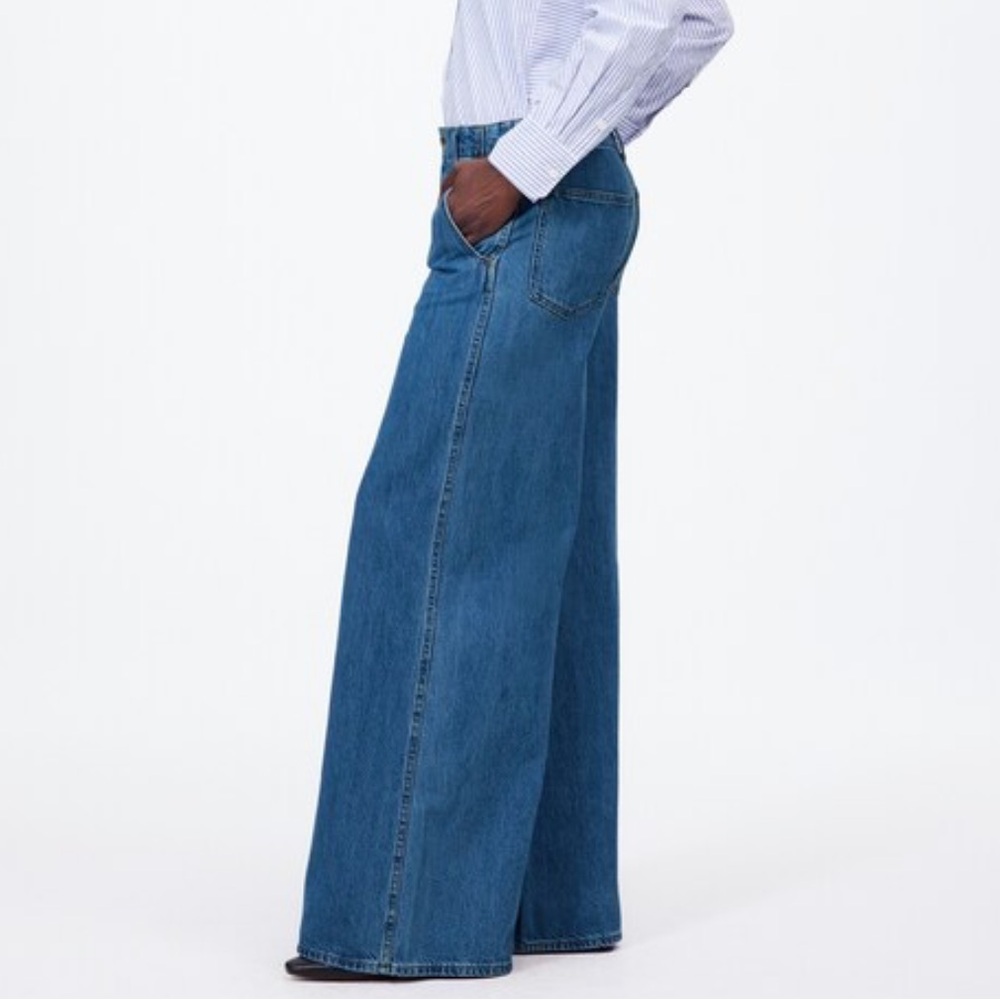 Wide Sweep Denim Trousers